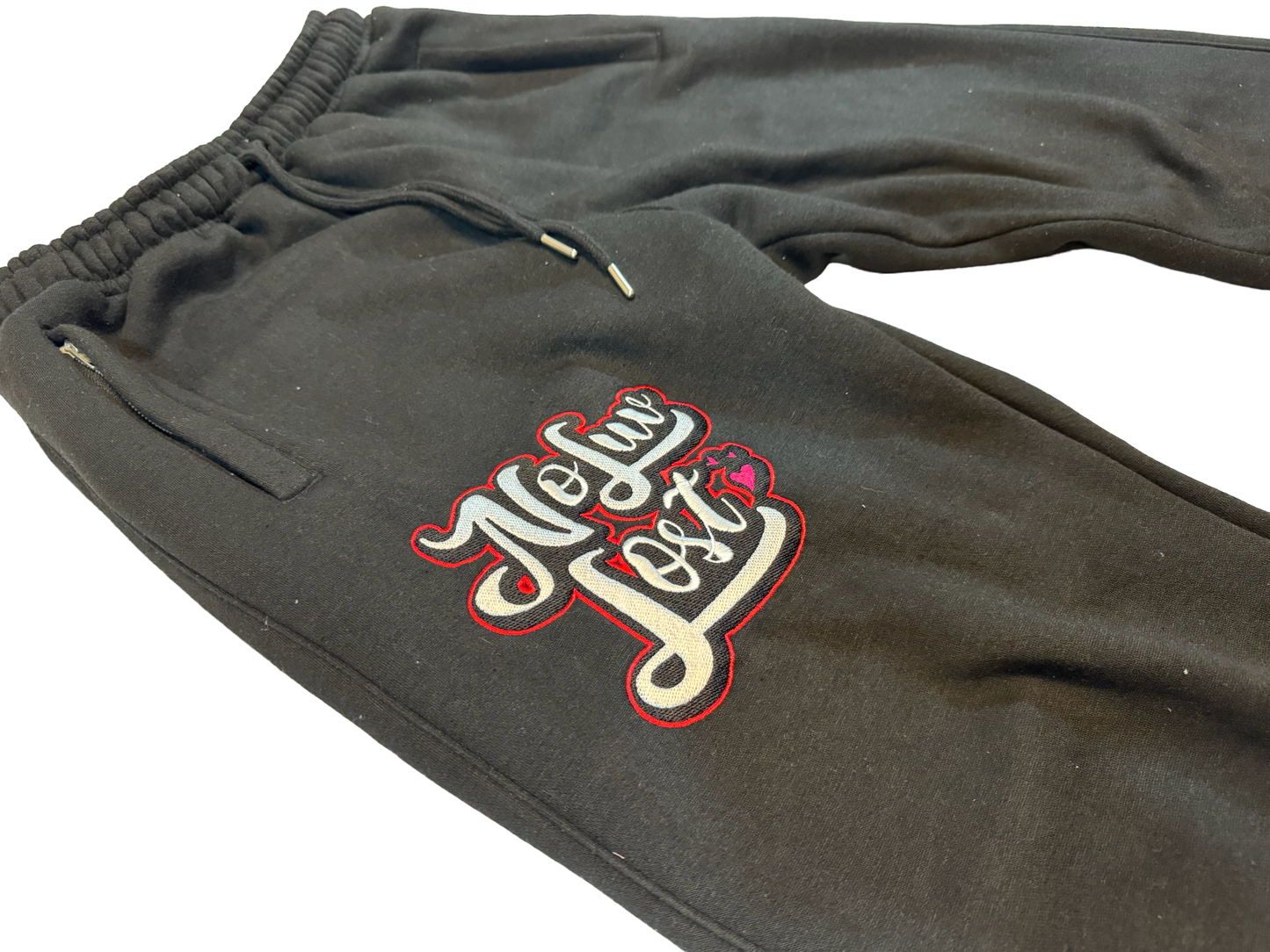 N.L.L Black and Red (Bred) Joggers