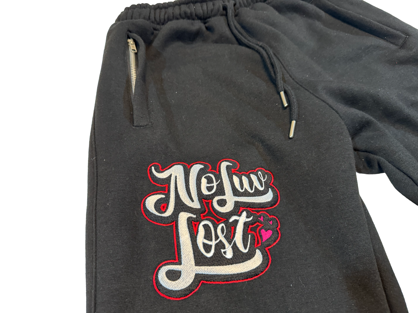 N.L.L Black and Red (Bred) Joggers
